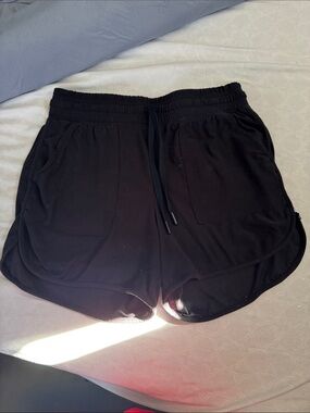 Athletic Works Black Women's Drawstring Athletic Shorts with Pockets